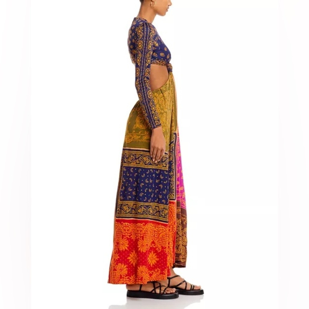 Farm Rio Bandana Dream Cut Out Maxi Dress Size M - Picture 7 of 14
